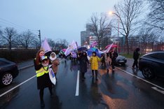Kreissprecherin Isabell Fuhrmann am Internationalen Frauenkampftag 2023 in Mannheim